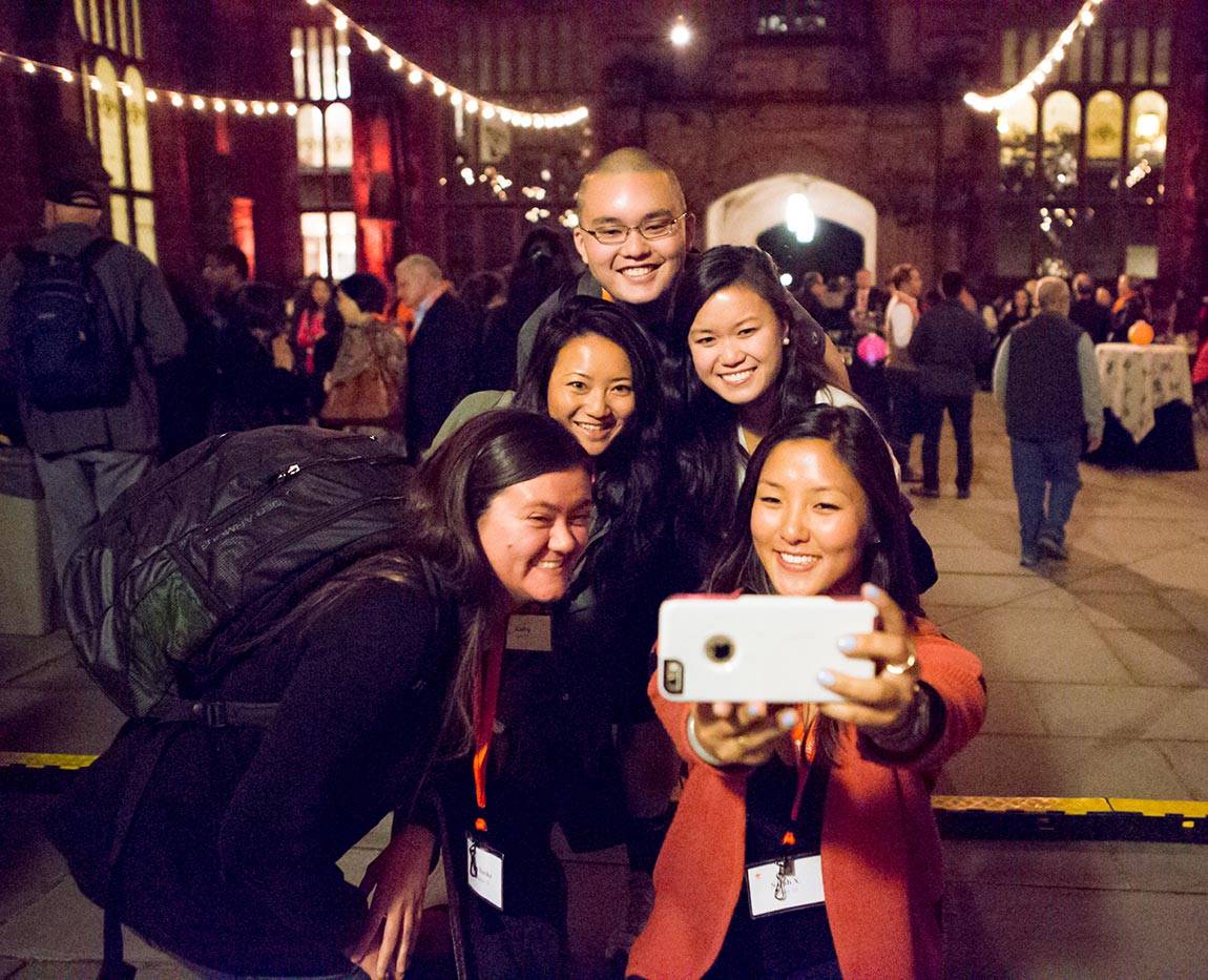 We Flourish conference selfie at Asian Market Night