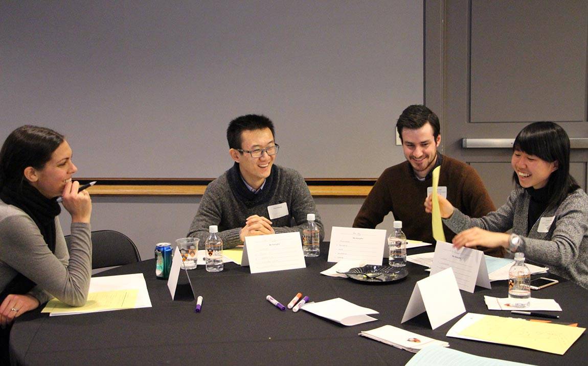 Group of graduate students working together