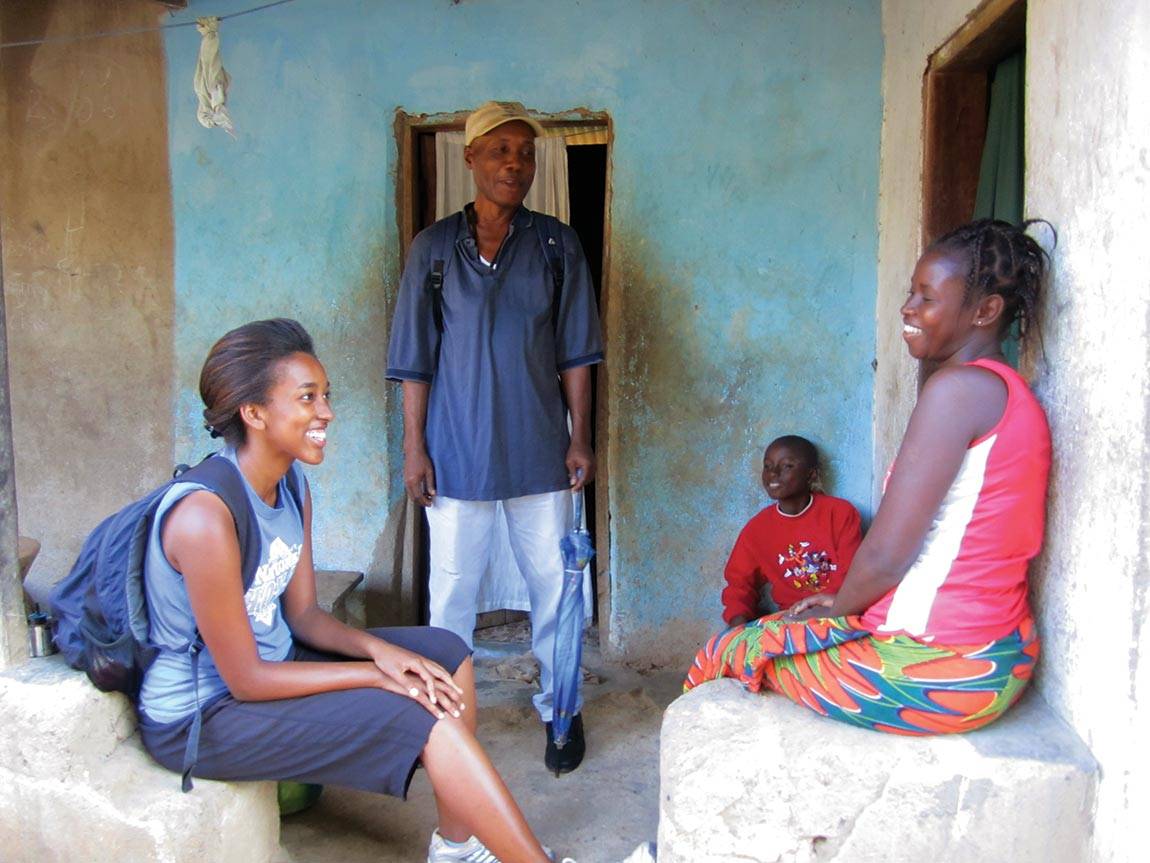 Global Health Program Kulani Jalata at the Wellbody clinic in Sierra Leone
