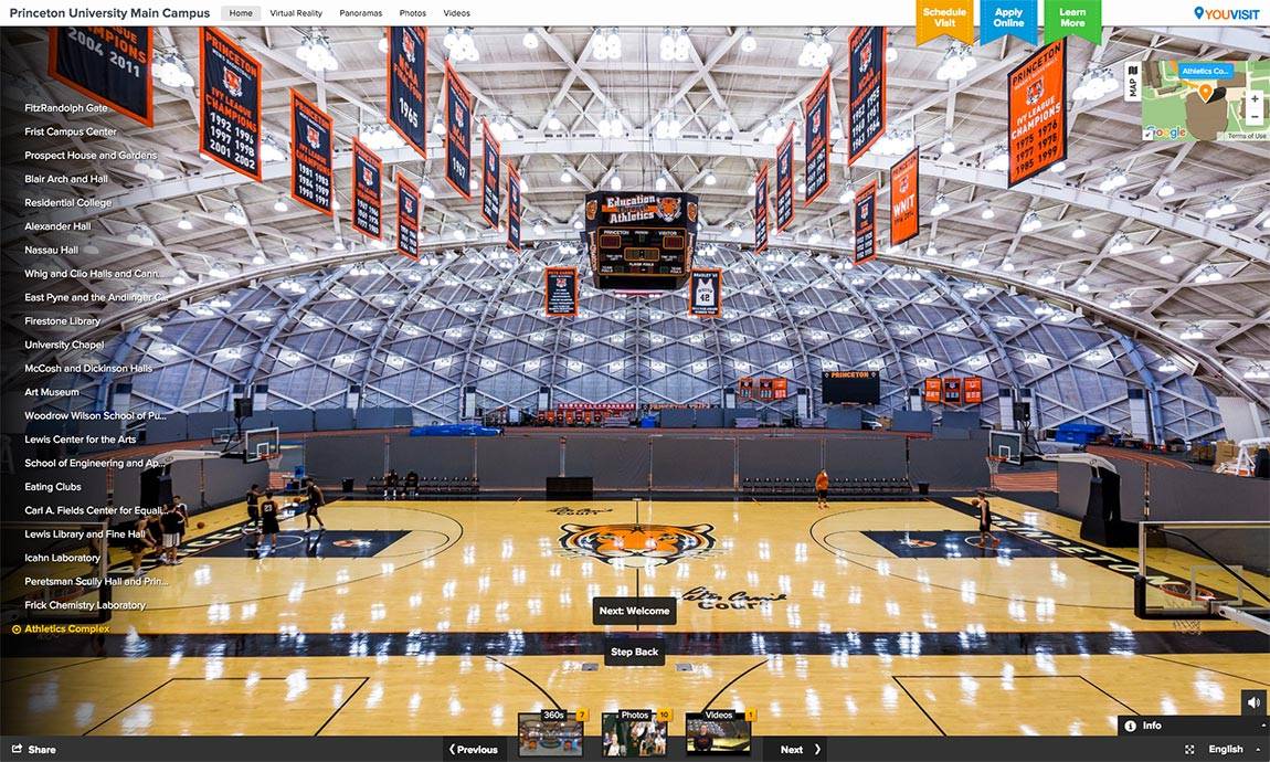 Admission Virtual Tour Jadwin Gym screenshot