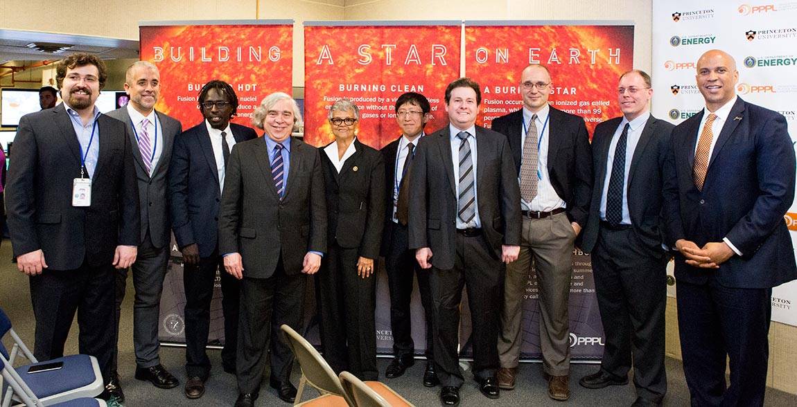 NSTX-U dedication Moniz, Watson Coleman, Booker with DOE early-career scientists