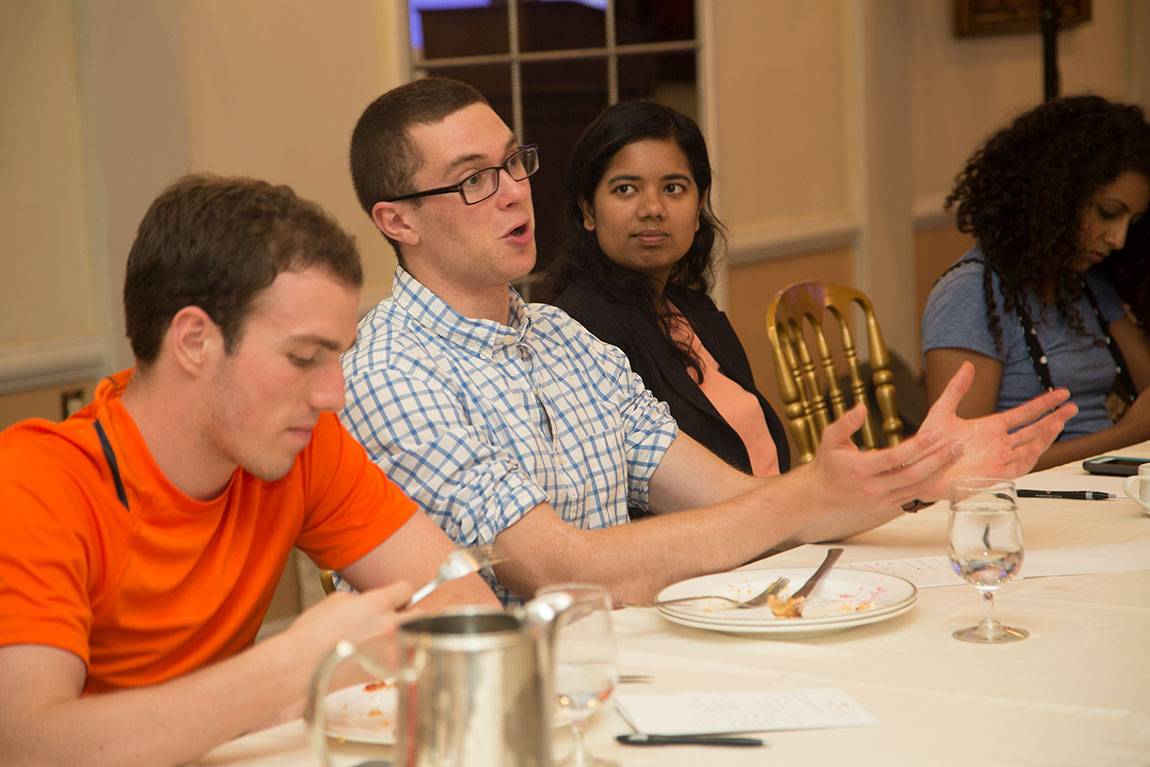 Princeton Start-Up Immersion Program Junior Raoul Rodriguez, left, senior Aaron Schwartz, middle, and junior Simran Mathews
