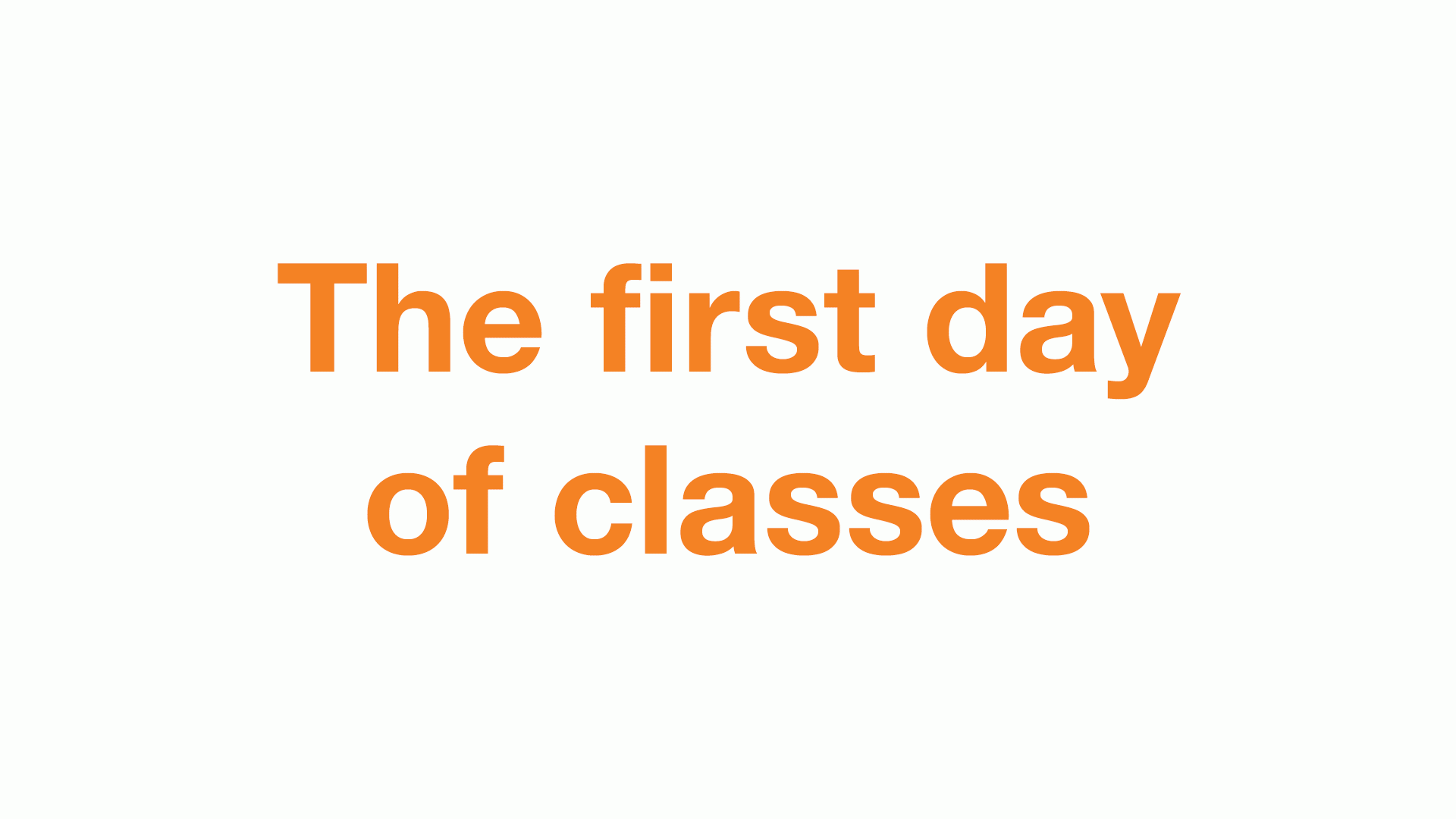 The first day of classes; Wednesday, September 14; Just a few of the day’s classes; 8 a.m.; Czech 101 Beginning Czech I; 9 a.m.; Economics 553 International Monetary Theory and Policy; Molecular Biology 340 Molecular and Cellular Immunology; Neuroscience 501A Neuroscience: from Molecules to Systems; Politics 366 Politics in Africa; Woodrow Wilson School 591H Policy Workshop: Managing Transformational Change in K-12 Education; 10 a.m.; Architecture 578 Utopics: Utopias, Dystopias, Technotopia; Civi...