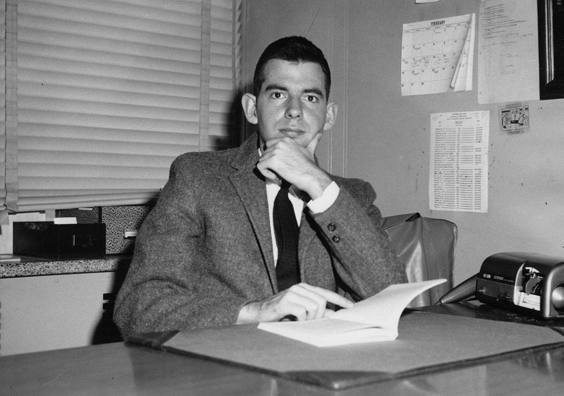 Princeton President Emeritus William G. Bowen in 1963 as an associate professor