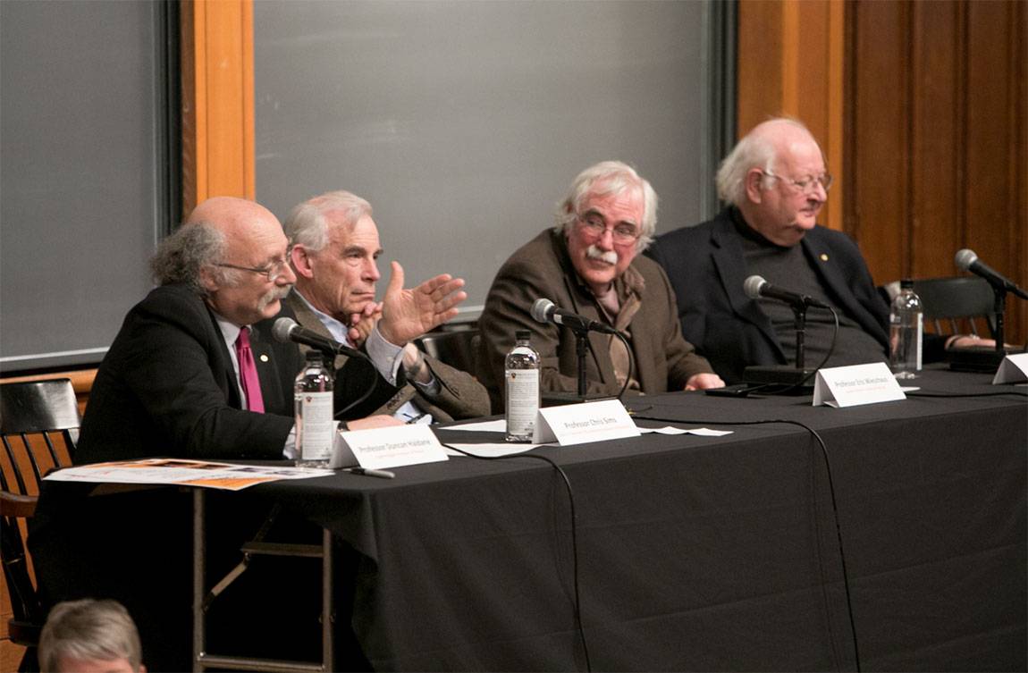 Nobel Laureates sit at panel