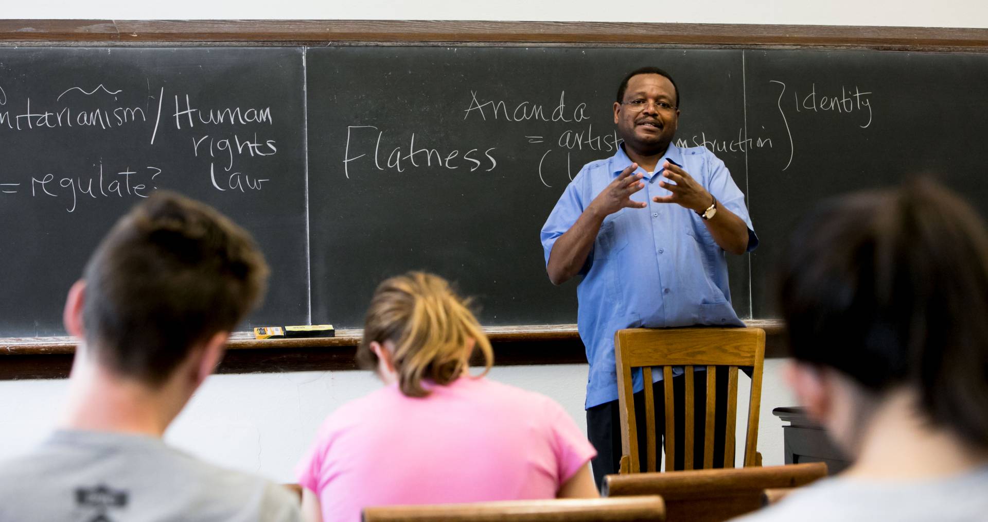 Professor Gikandi teaching class