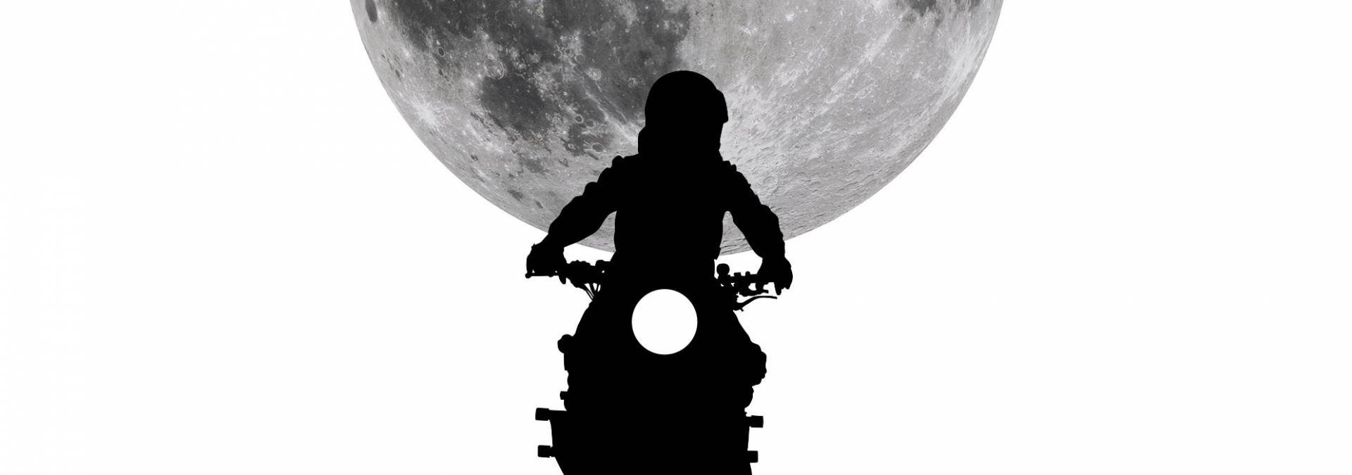 Motorbike and moon