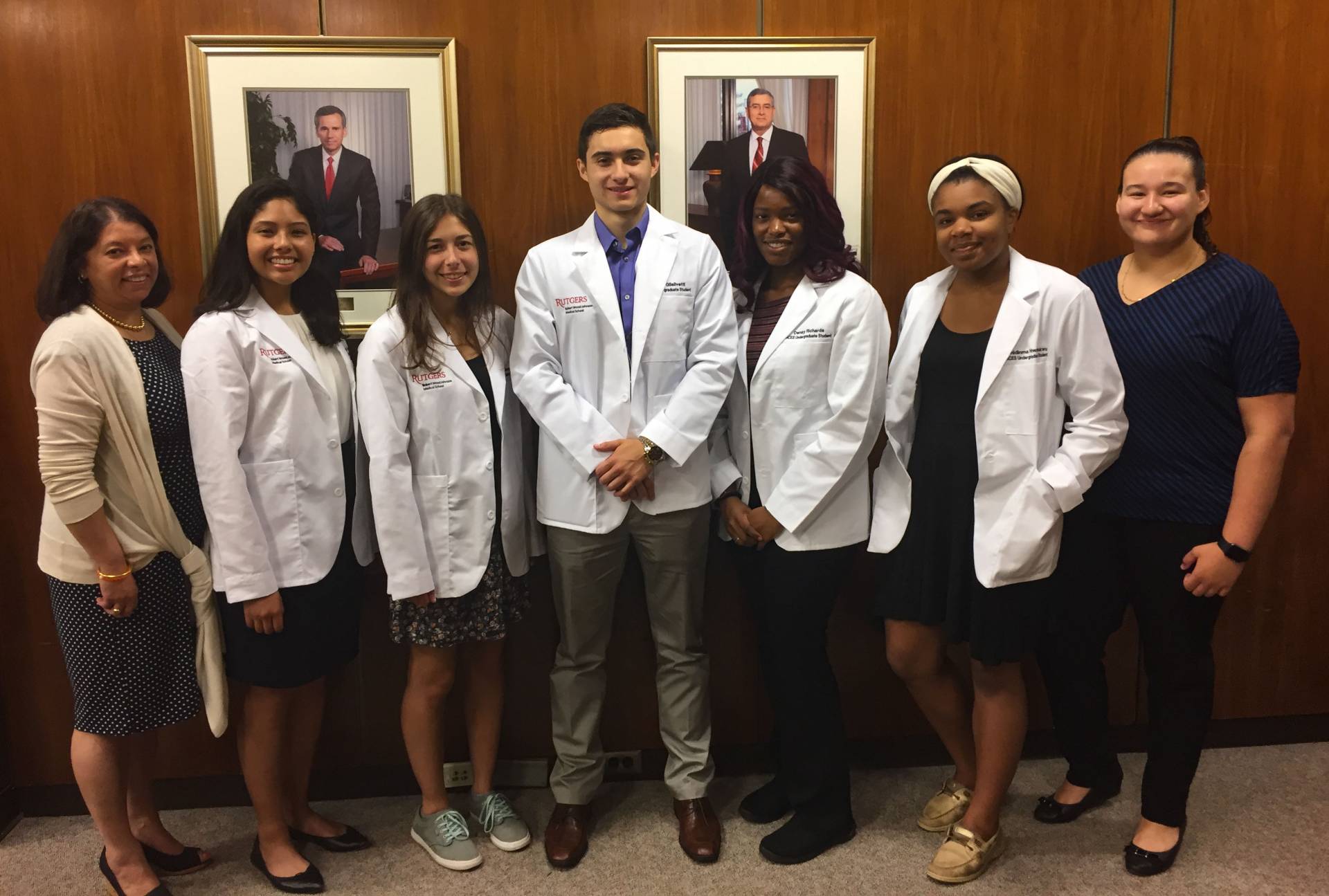 Archana Pradhan with Princeton student interns