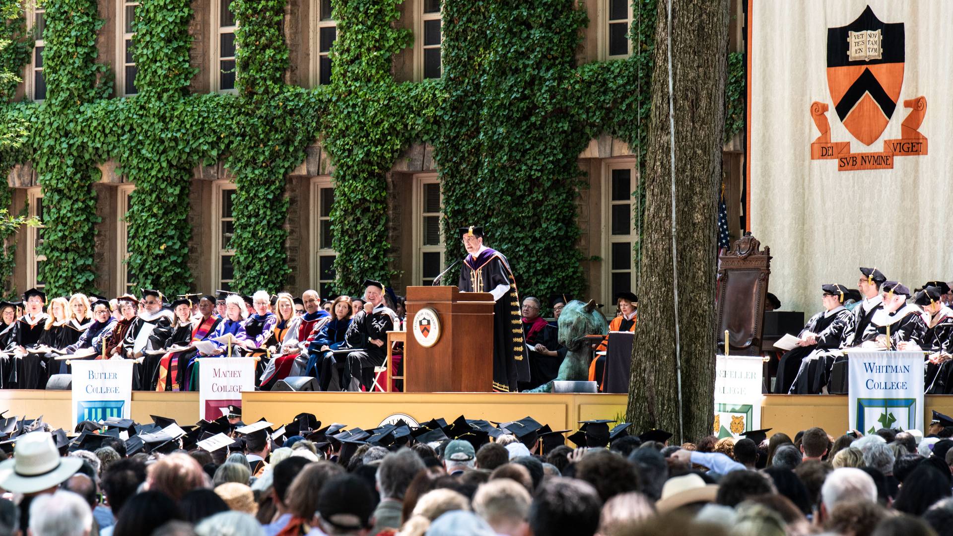 Commencement ceremony in front of Nassau Hall