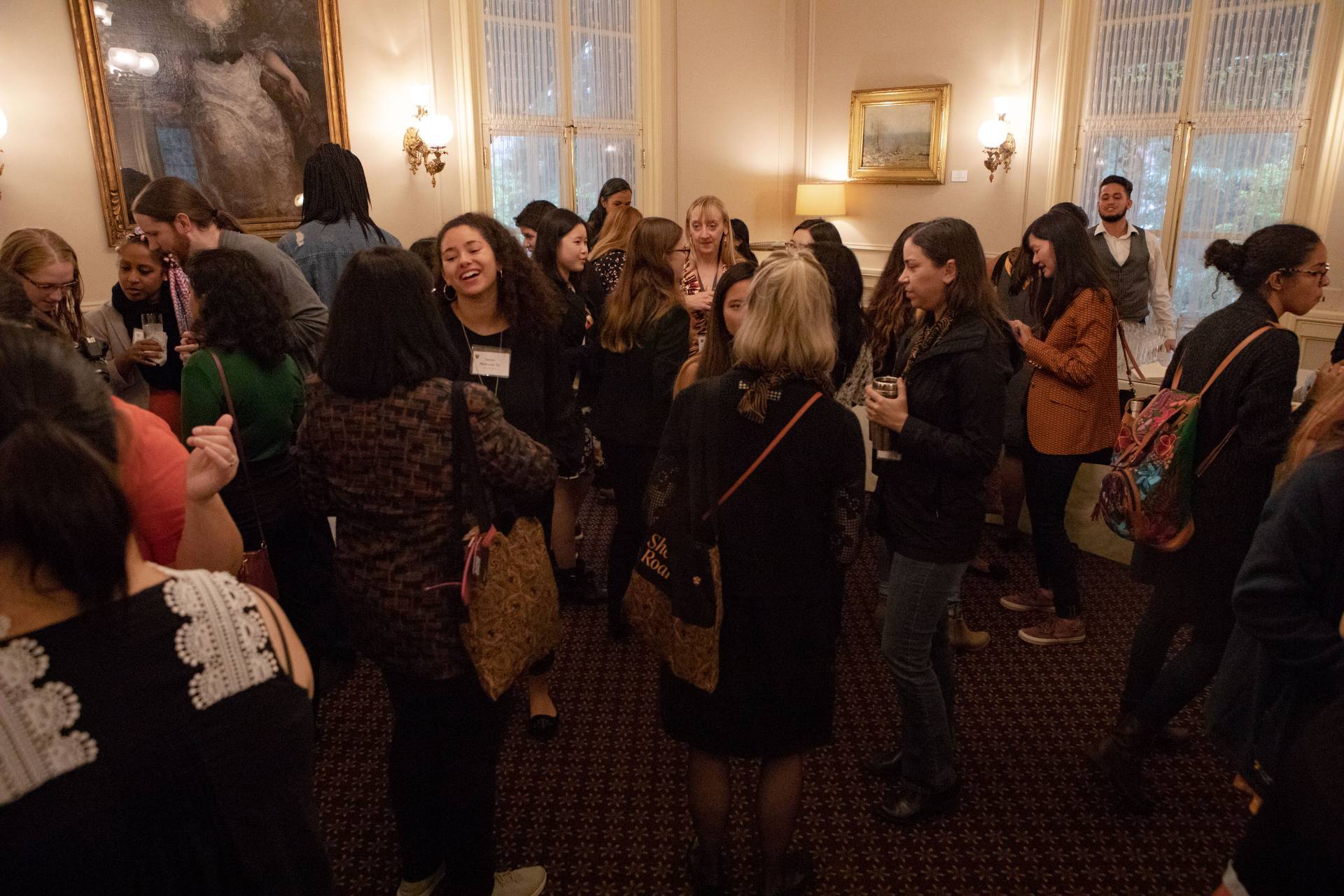 She Roars attendees at reception in Prospect House