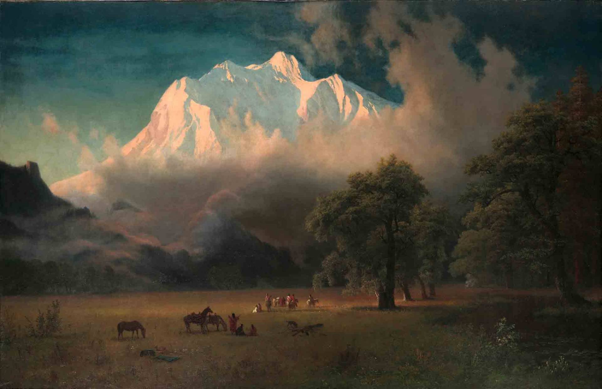 Albert Bierstadt oil painting "Mount Adams, Washington"