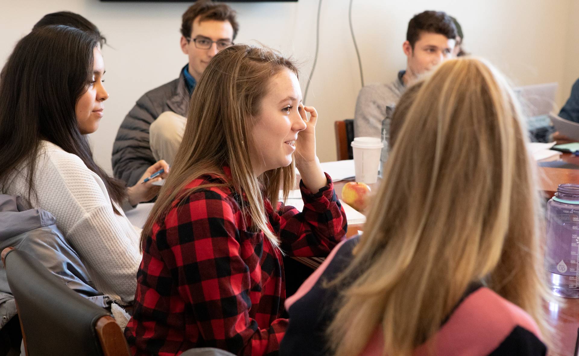 Owen Matthews speaking during class