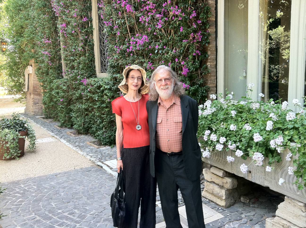 Joyce Carol Oates and Charlie Gross in Rome