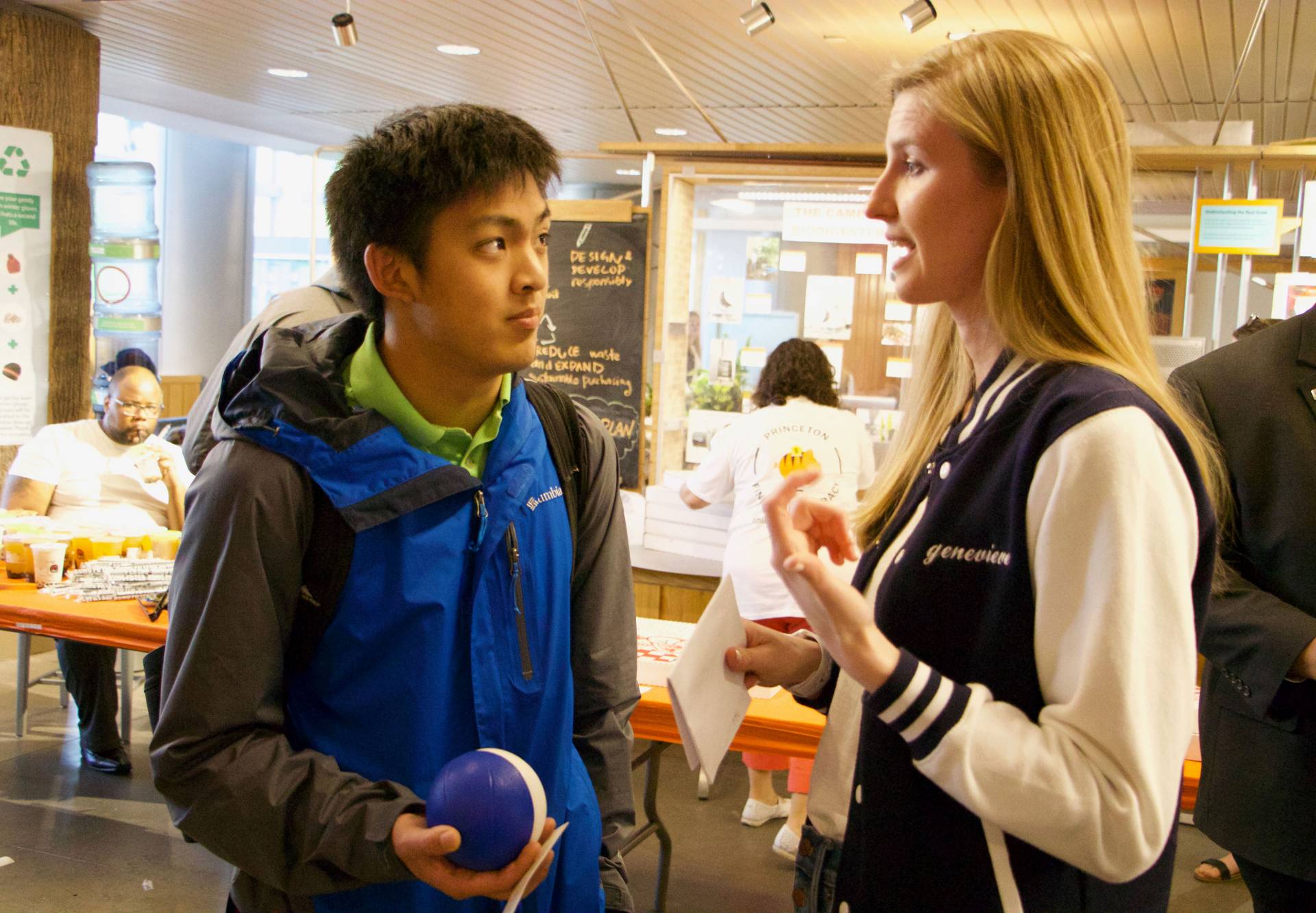 Edison Lee and Genevieve Ryan have a conversation