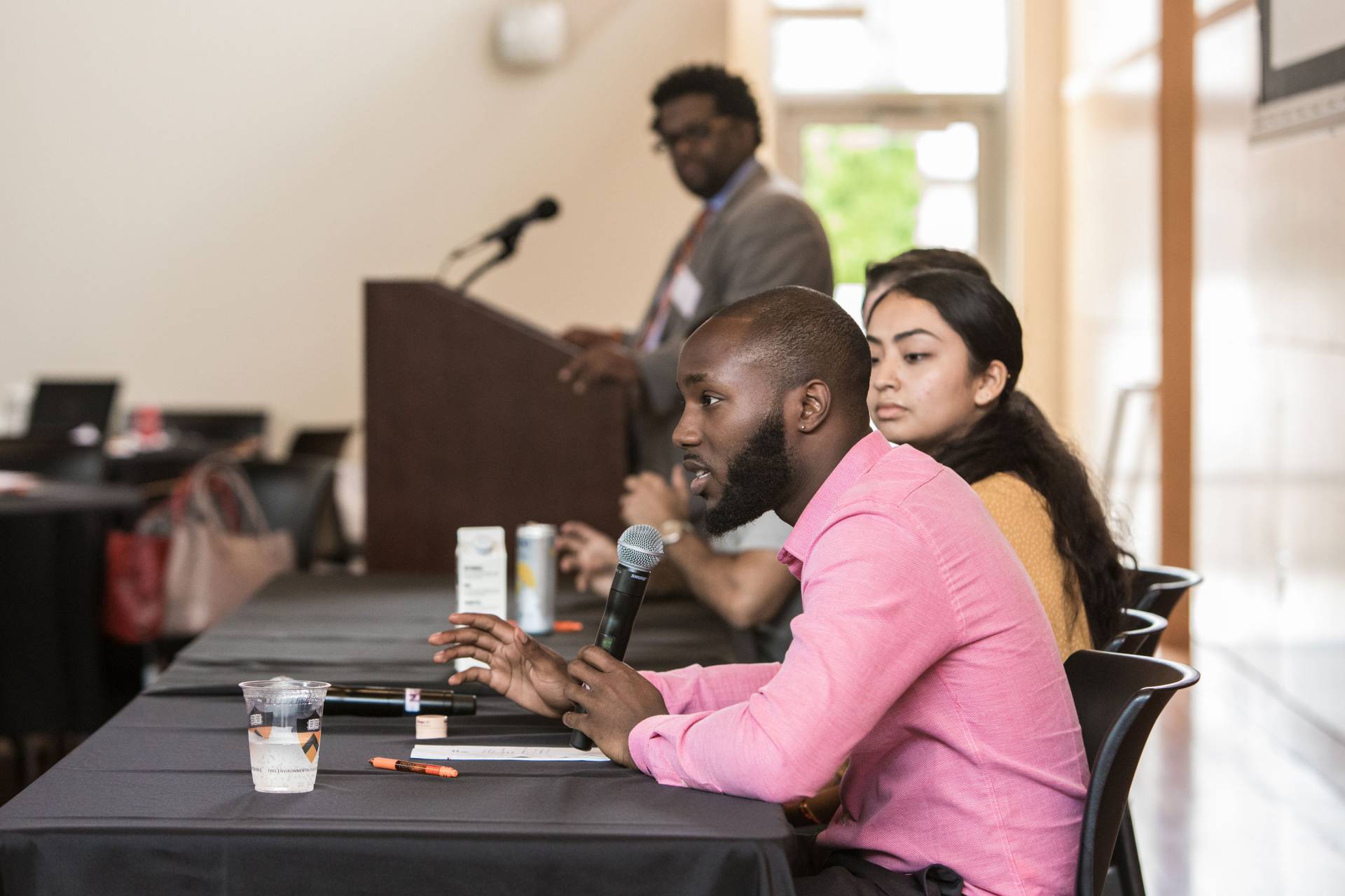 Jesse Amankwaah speaking on panel