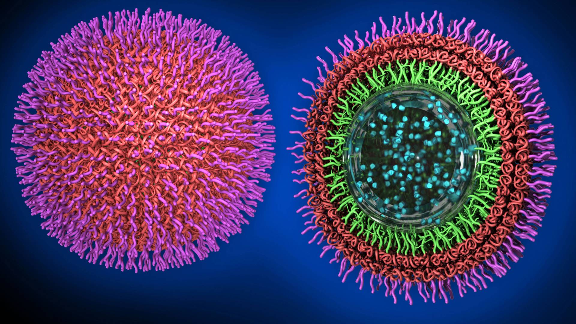 3D rendering of a nanoparticle