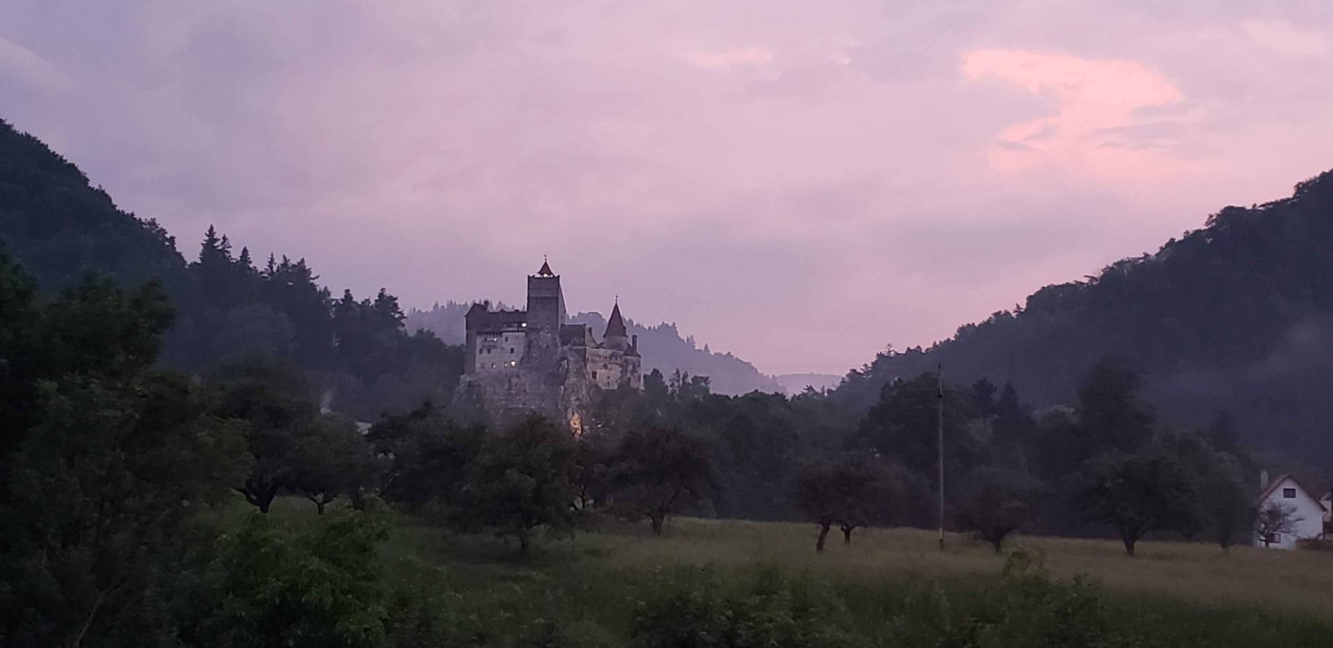 Castle in Romanian mountains