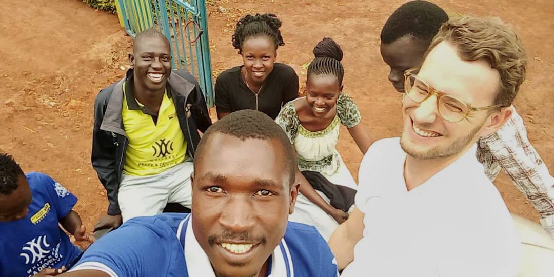 A group of students in Uganda