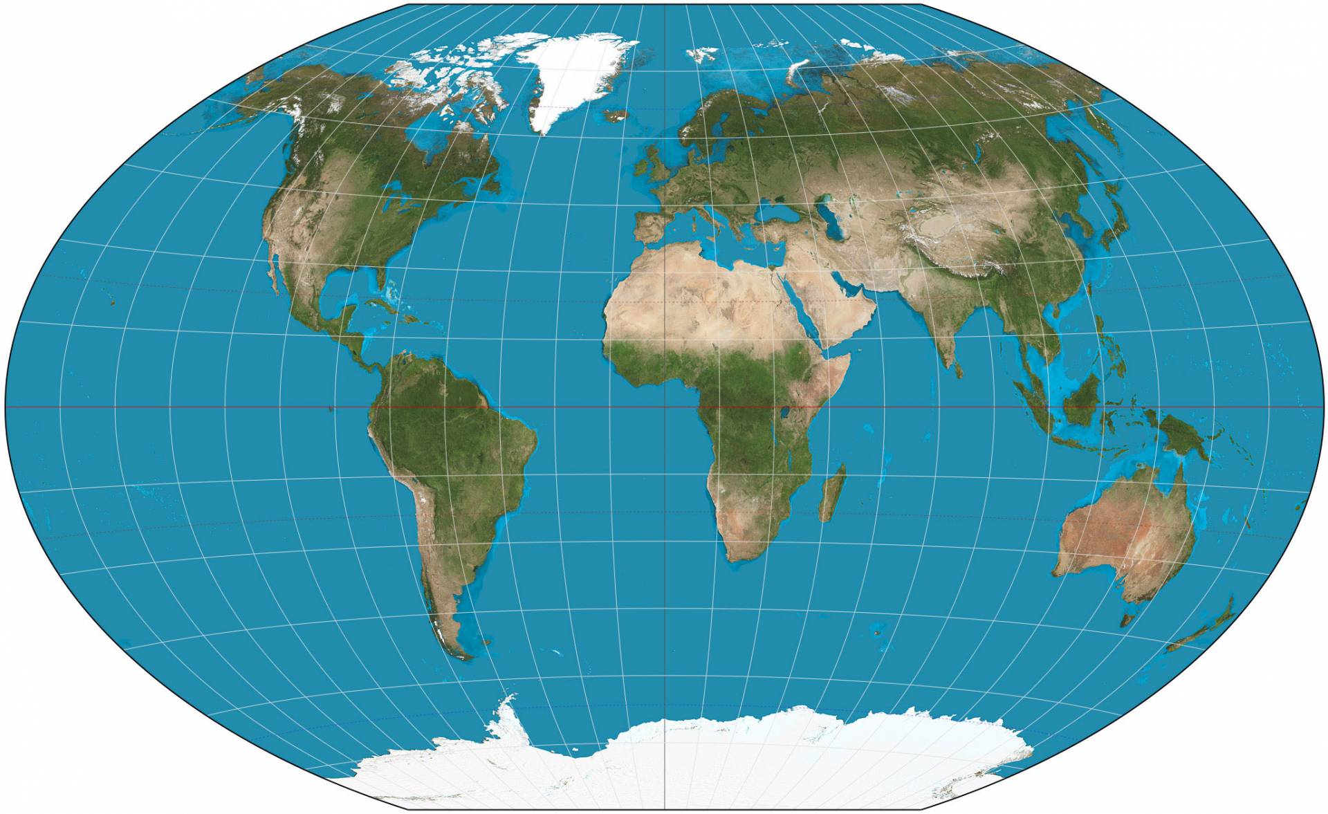 Winkel Projection map of the world