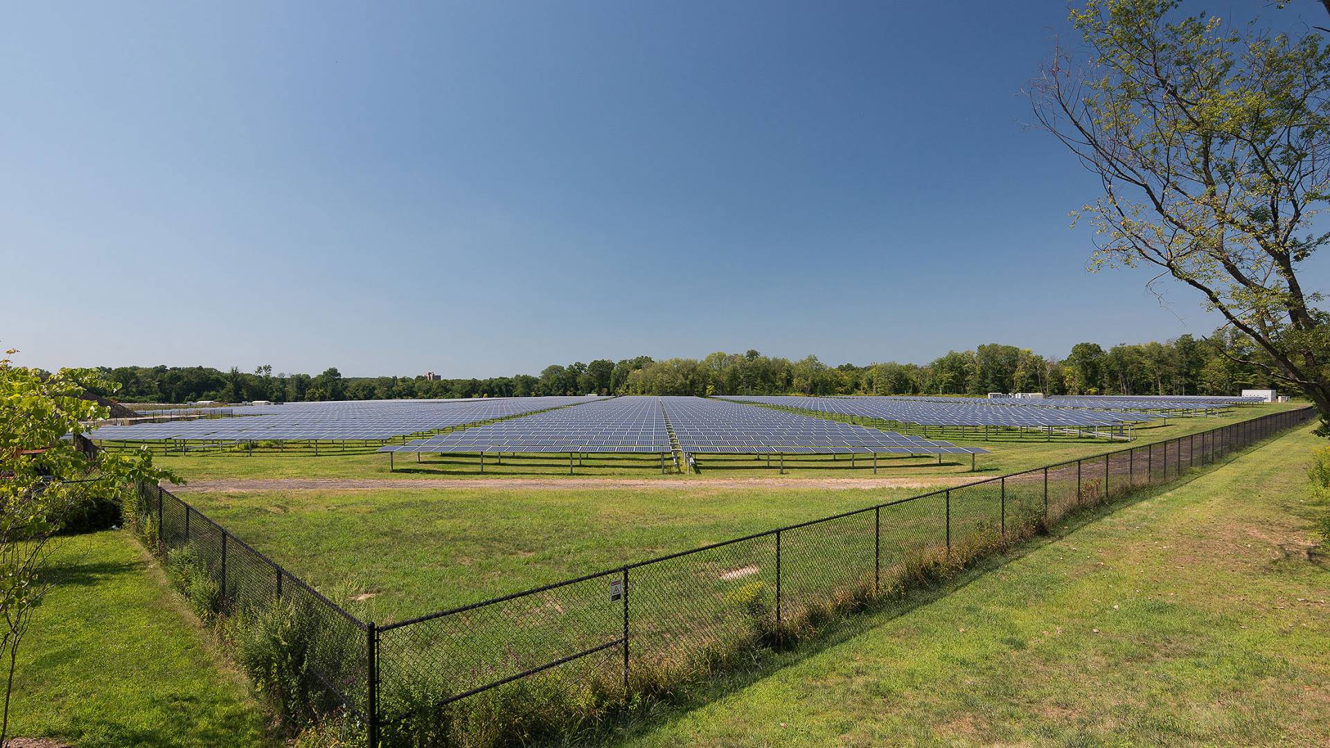 a field full of solar panels