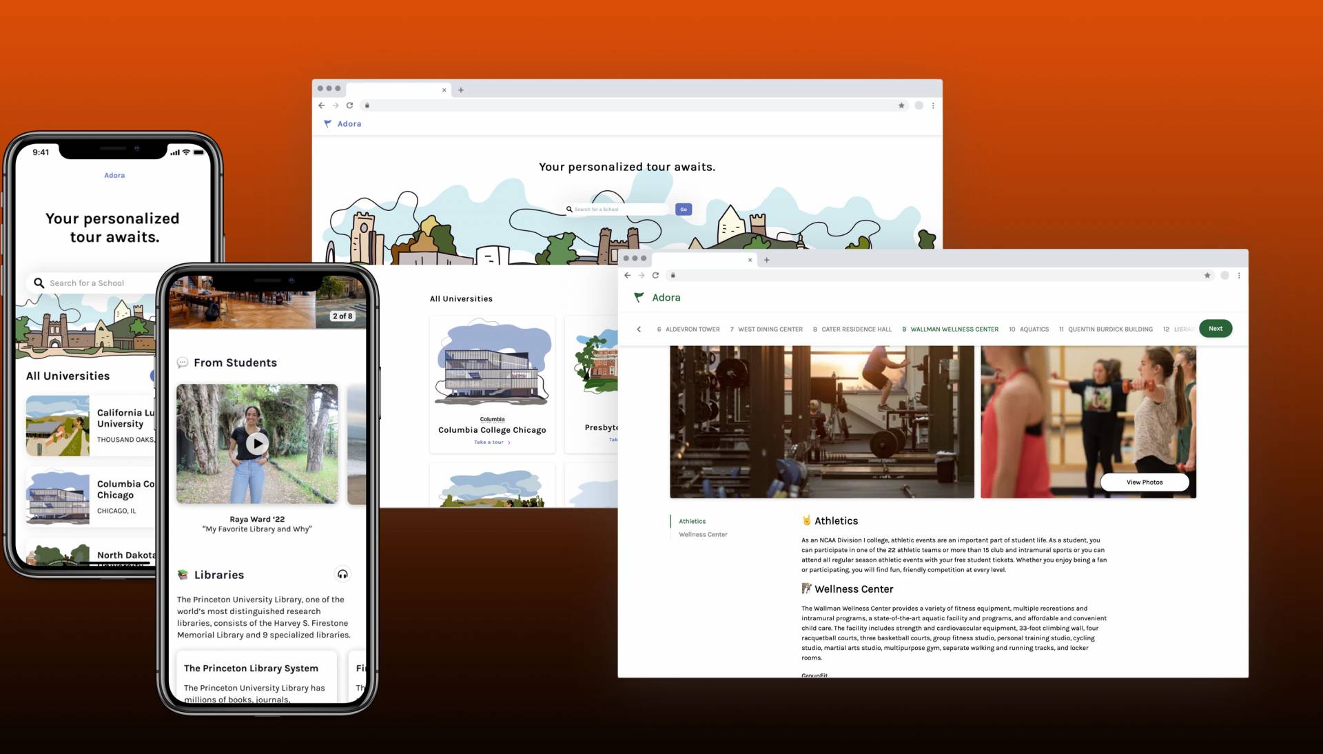 2 mobile interfaces and 2 desktop interfaces