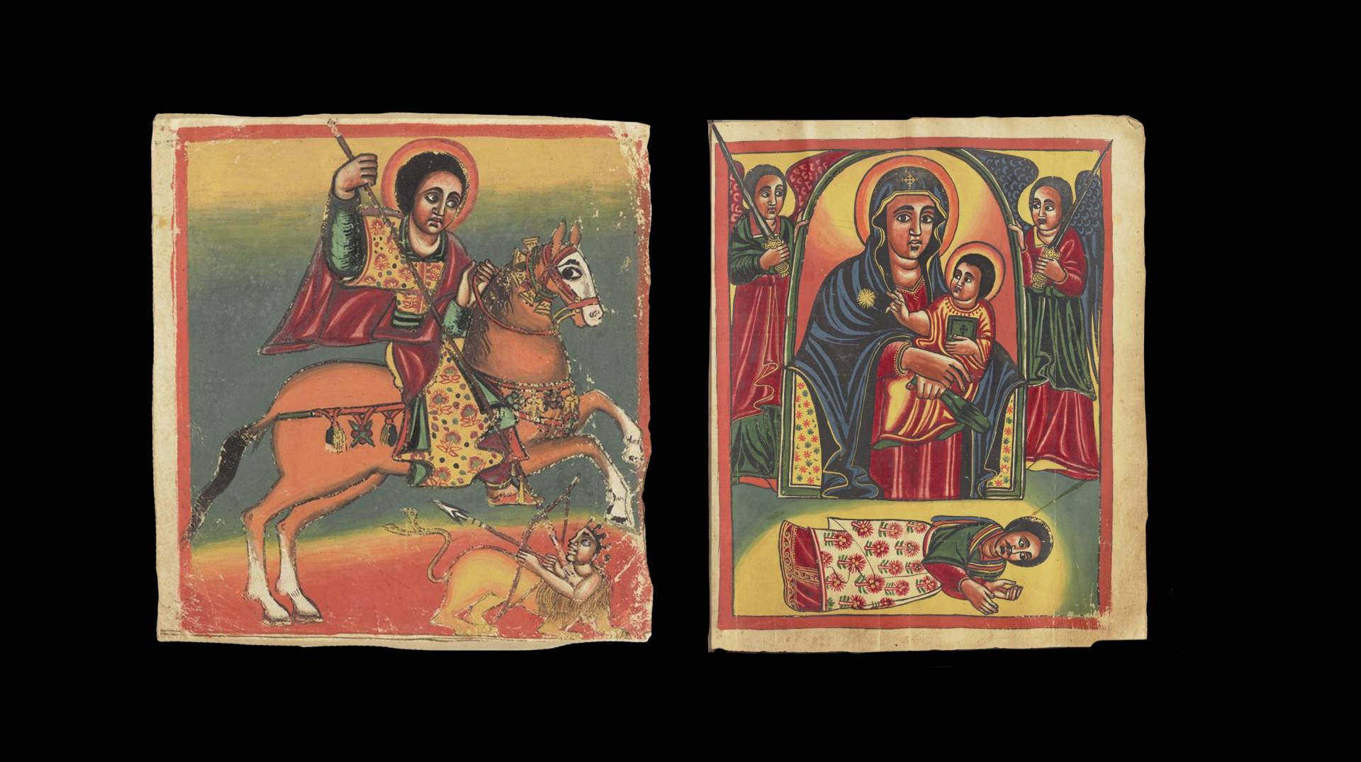 artwork accompanying archive of Virgin Mary istories n Ethiopia, Eritrea and Egypt circa 1300
