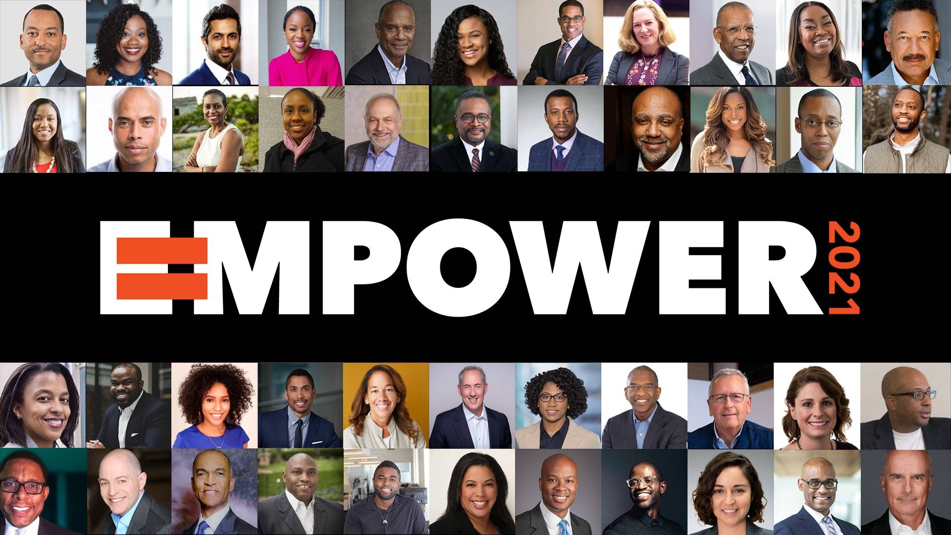 Empower confernce logo and headshots