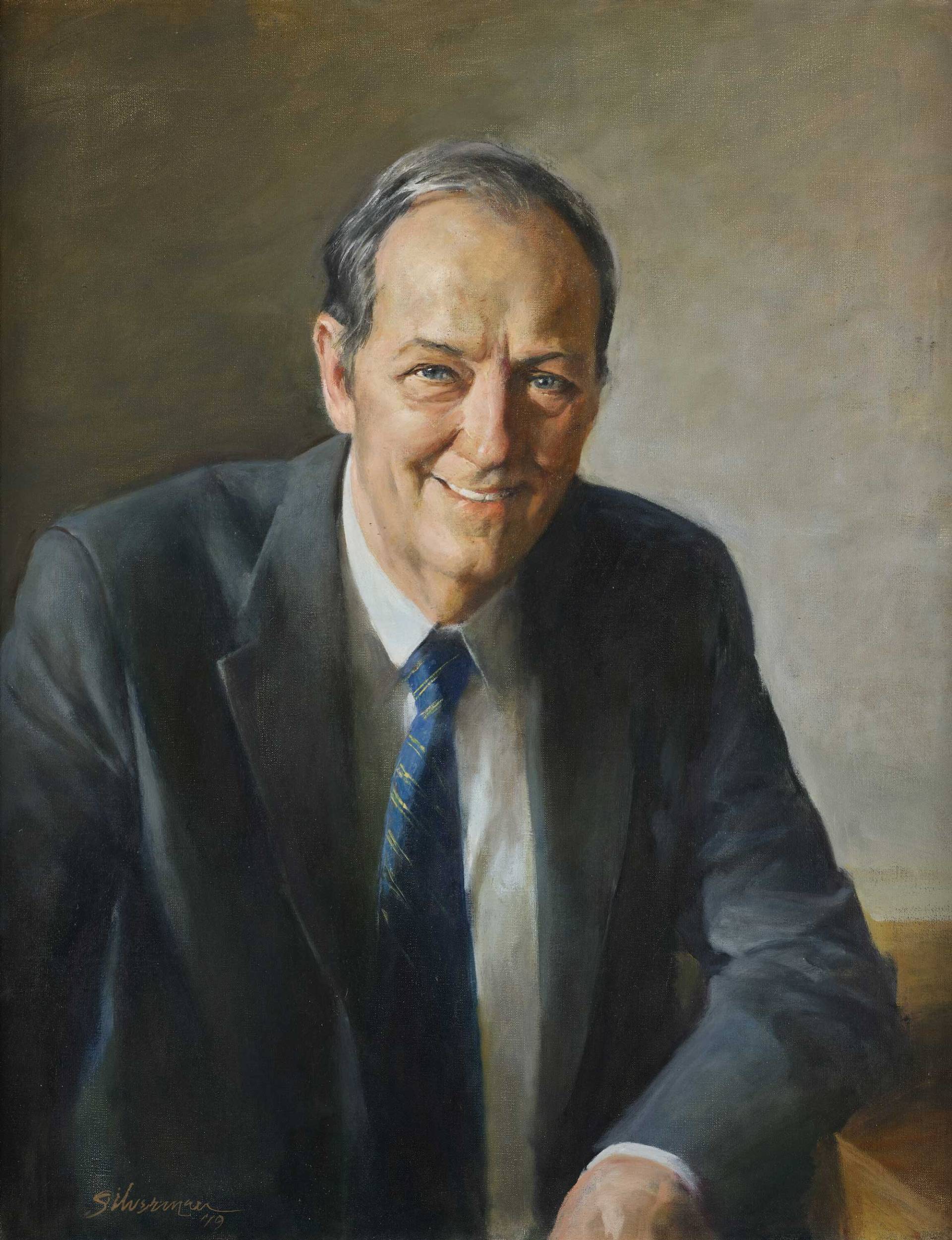 Portrait of basketball and political great Bill Bradley ’65 unveiled