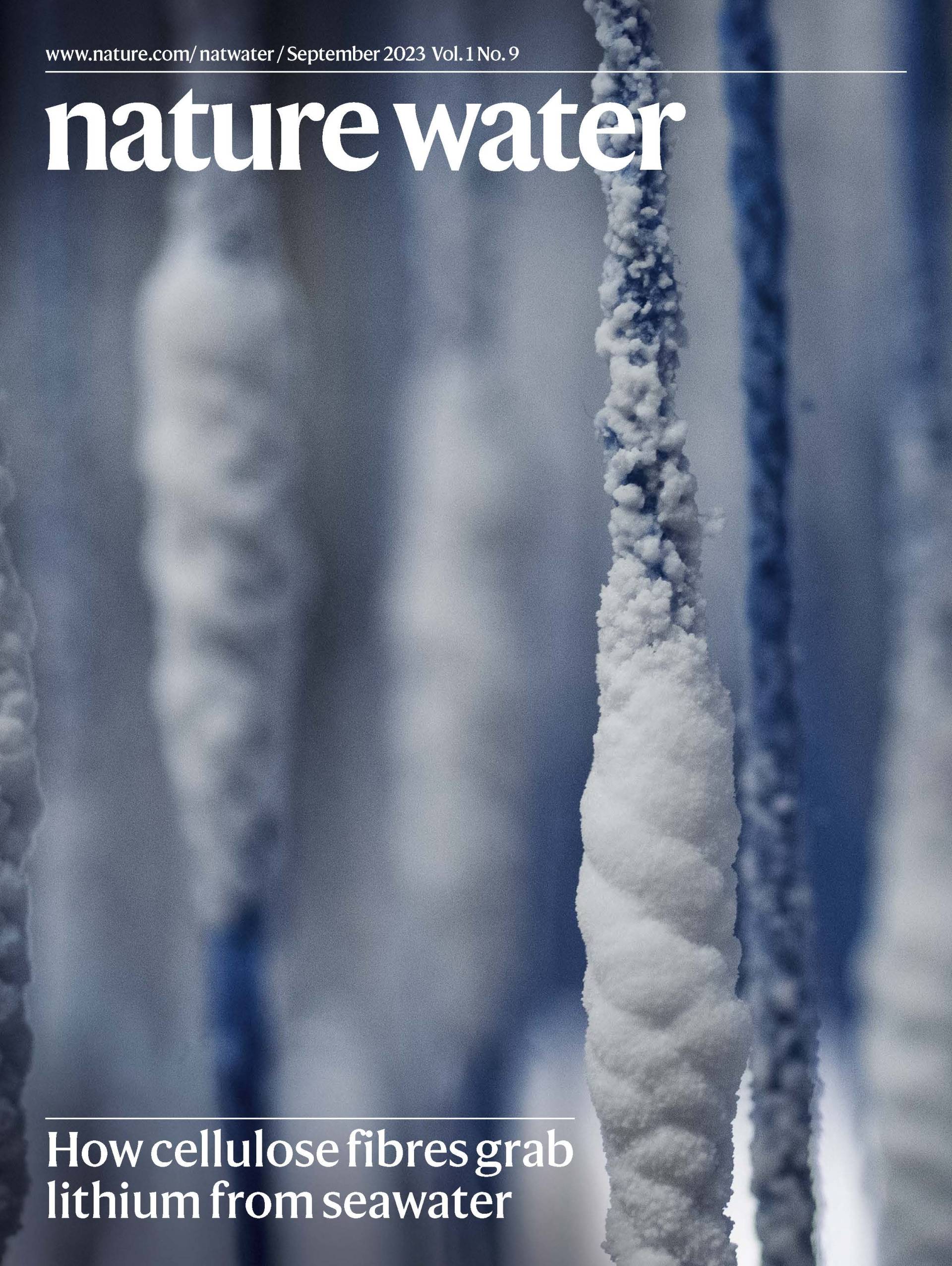 Cover of nature water, featuring lithium strings