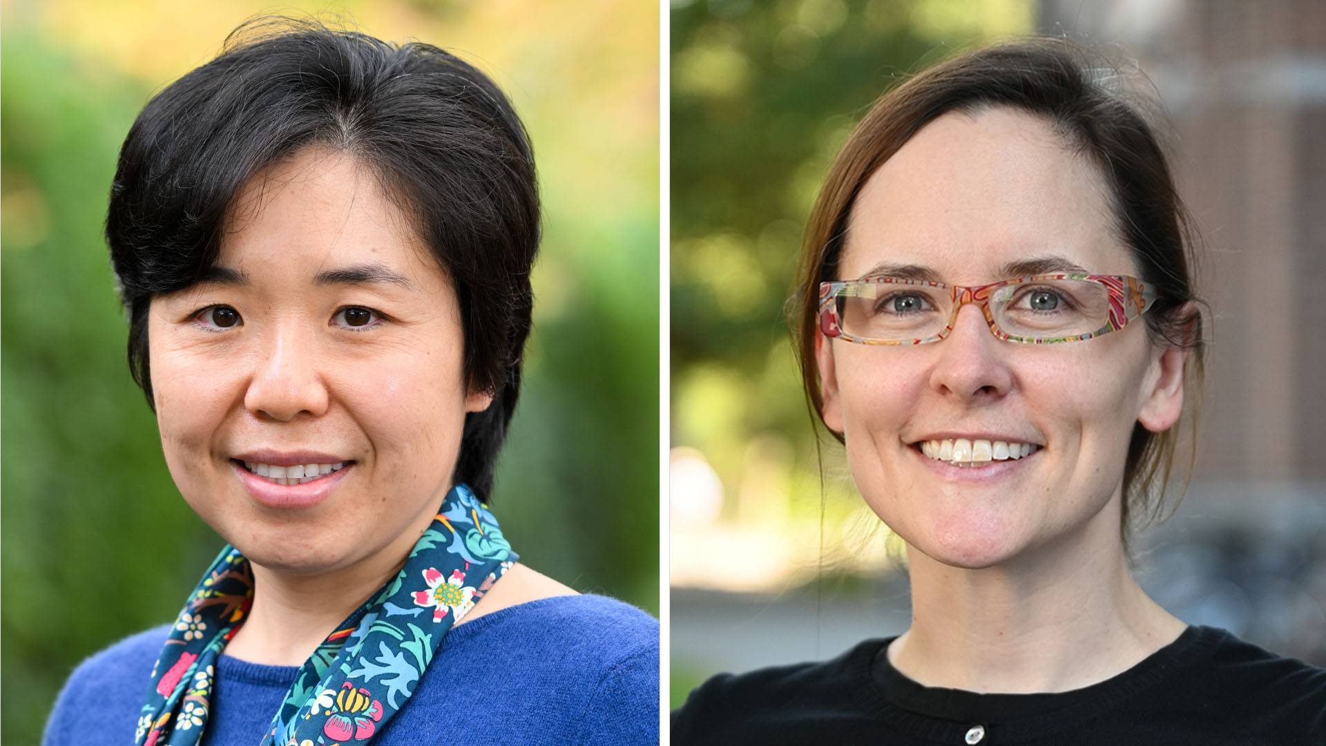 Prof Zhang and Maloney smiling