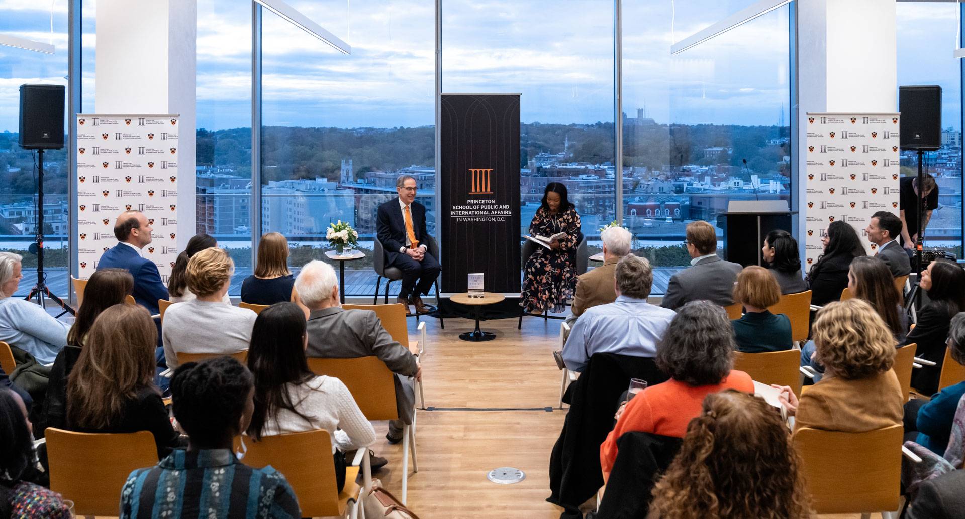 President Christopher L. Eisgruber talks with Ayesha Rascoe.