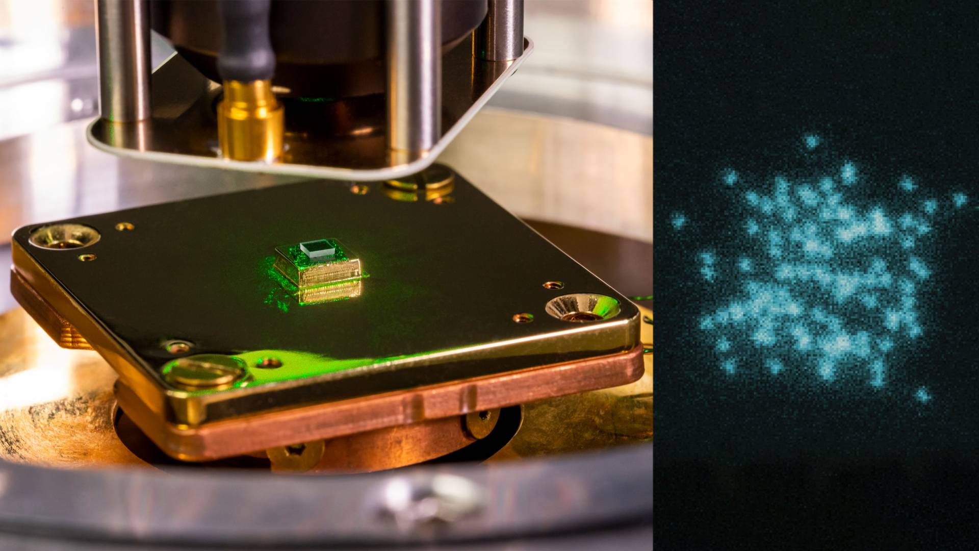 A lab grown diamond sample; imaging of sodium-rubidium molecules