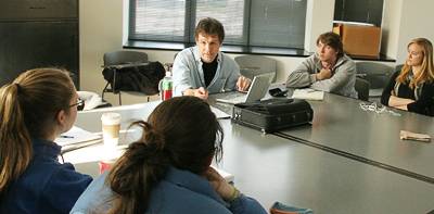 Chazelle discussing with the class