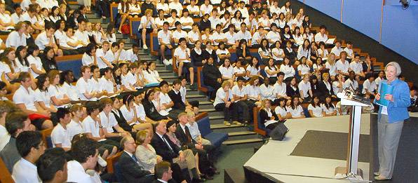 Shirley M. Tilghman at the United World College of South East Asia