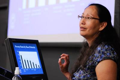 Jackie Old Coyote speaks