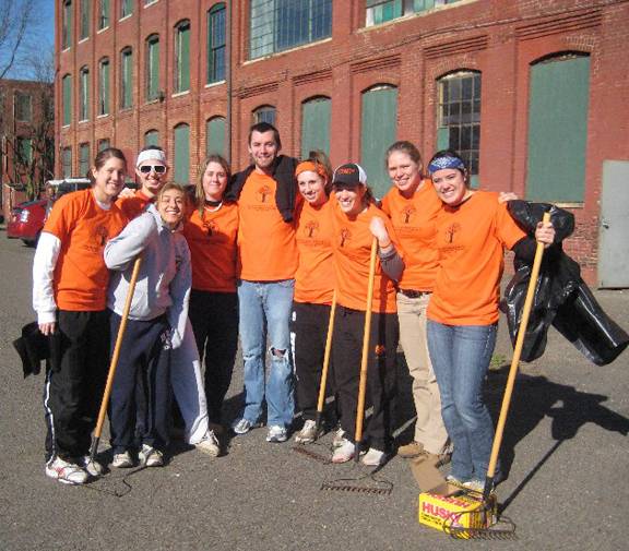 Student-athlete service project at Isles
