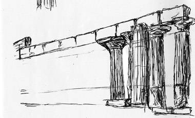 sketch of columns