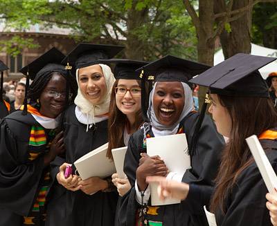 Commencement students