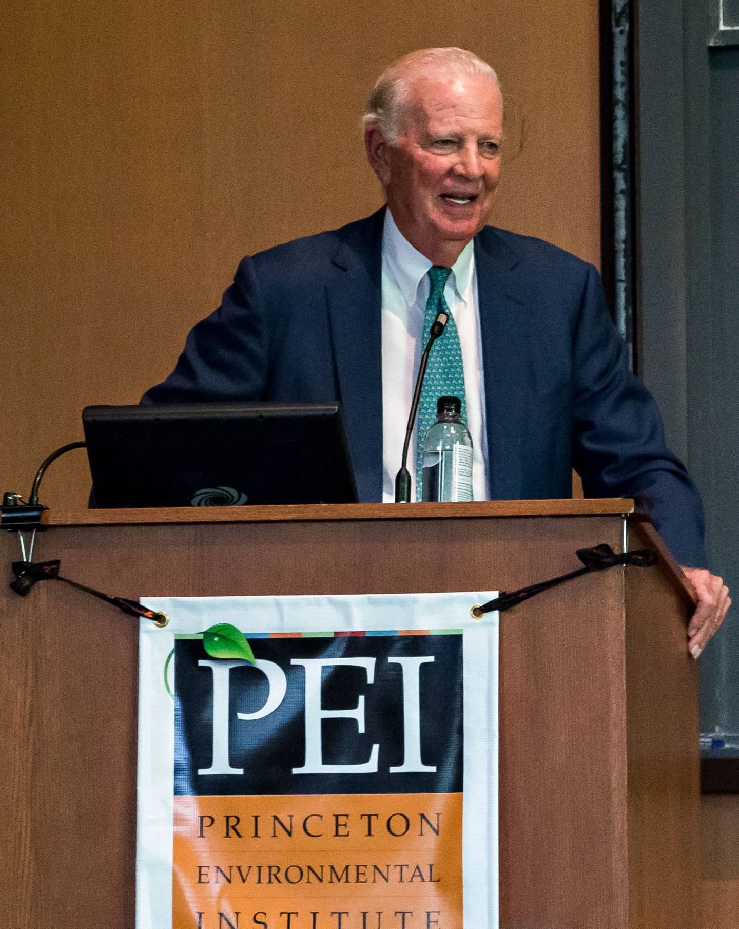 James Baker at podium giving Taplin lecture