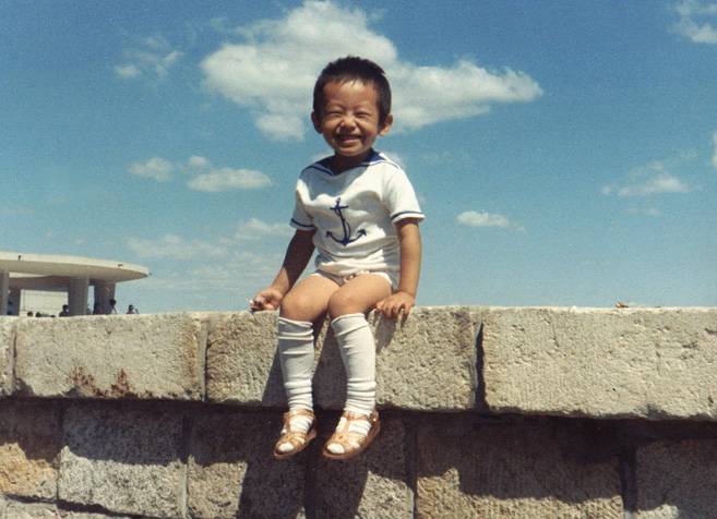 Xiyue Wang as a child