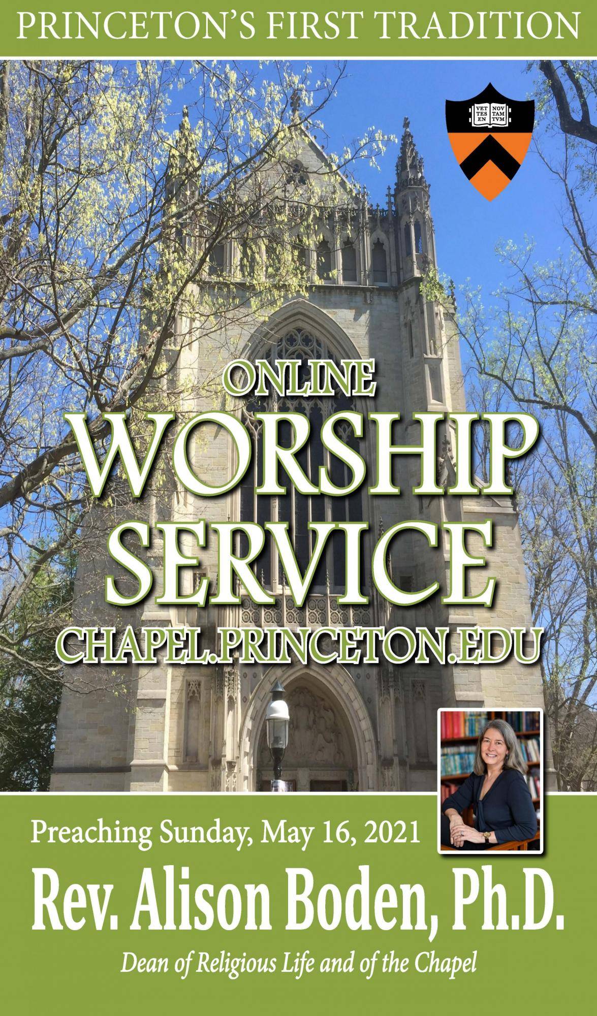 Sunday Worship Service with Rev. Alison L. Boden, Ph.D., Dean of Religious Life and of the Chapel, Princeton University - Vimarsana News