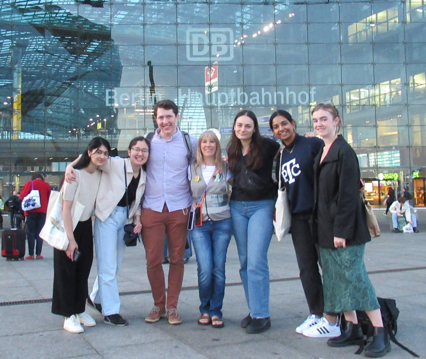 Students visiting the Berlin Train Station