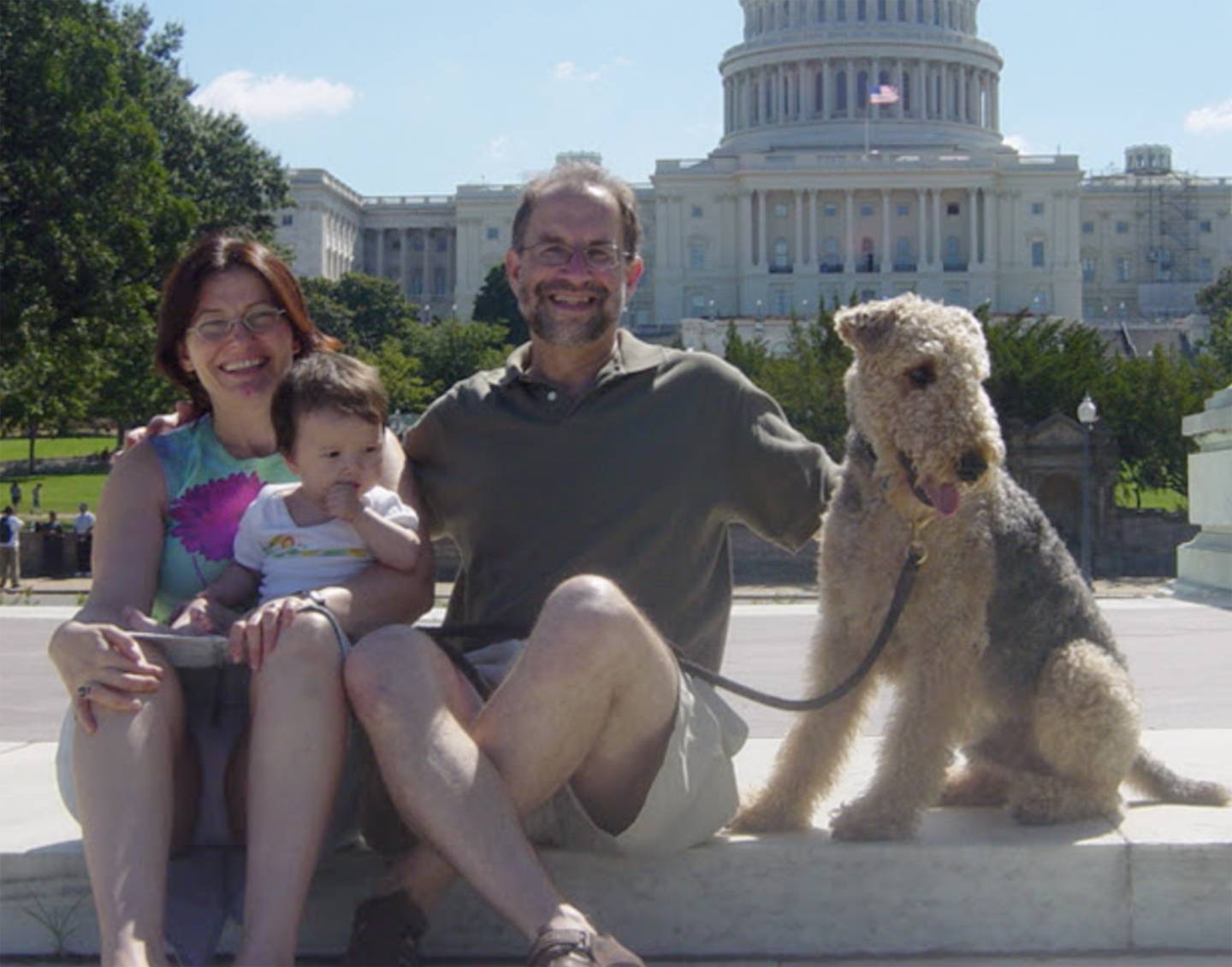 Baby Ella Gantman with her parents in Washington, D.C.