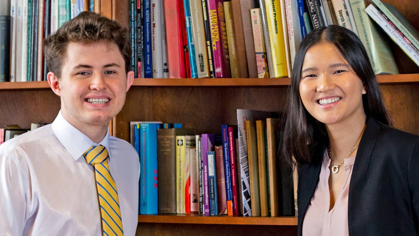 Princeton University seniors Austin Davis and Ella Gantman receive Pyne Prize - Vimarsana News