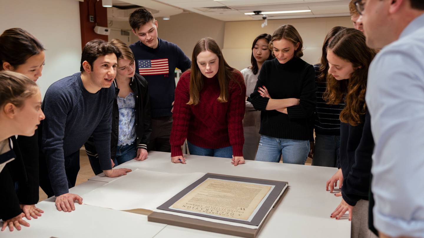 “Revolution in the Archives”: Students delve into Princeton University Library archives to understand America’s past and help curate landmark 250th anniversary exhibit