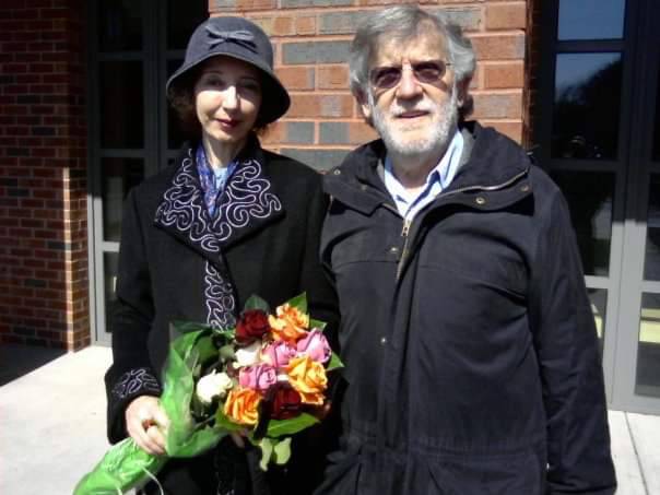 Joyce Carol Oates and Charlie Gross at the wedding