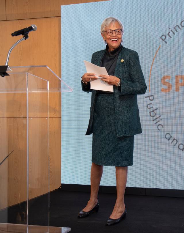 Bonnie Watson Coleman steps up to the podium at the SPIA in DC event