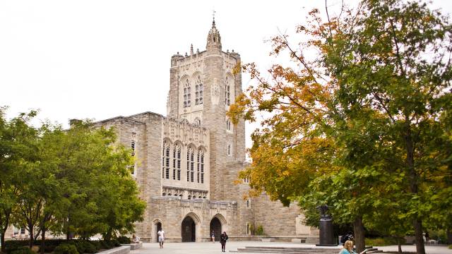 exterior of the Firestone LIbrary