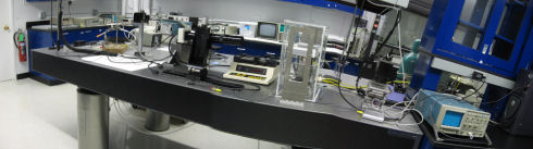 Electrohydrodynamic printing bench in G104B Laboratory