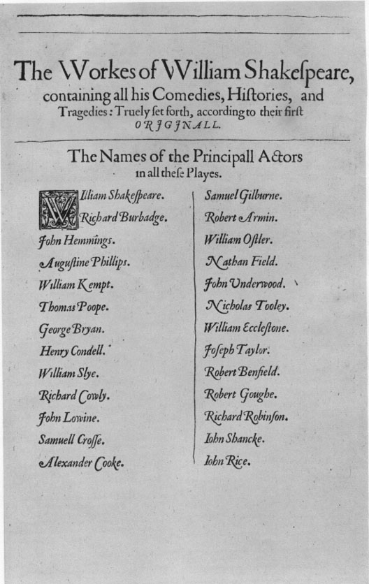 Folio Actors List Image